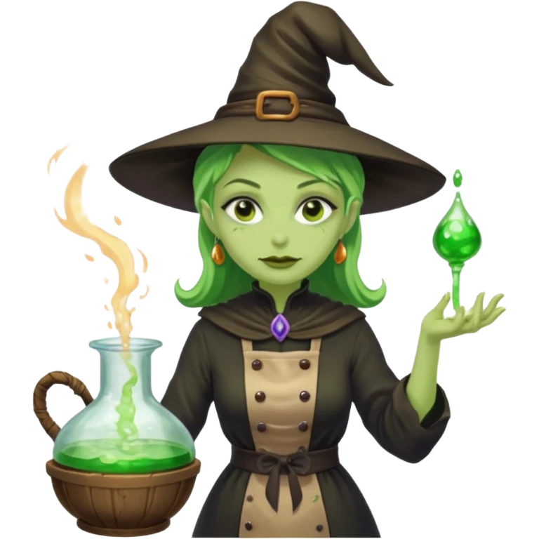 green witch cooking potion emoji