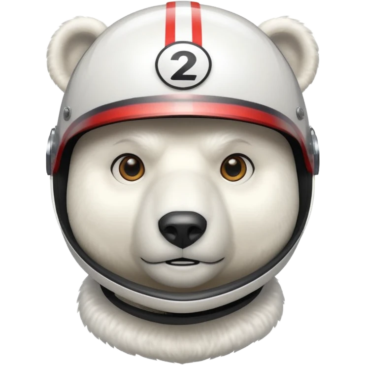 polar bear f1 driver  emoji