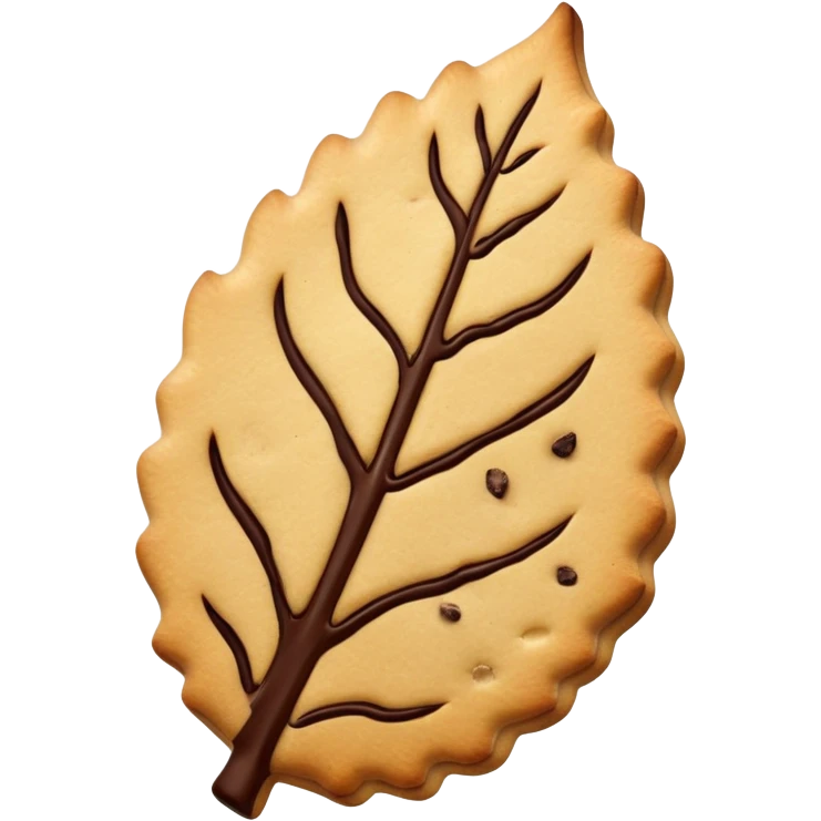 Leaf Cookie with chocolate chunks emoji