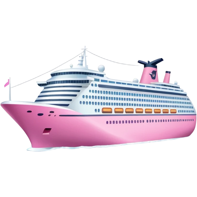 pink cruise ship emoji
