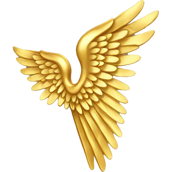 Golden Angel Wing emoji