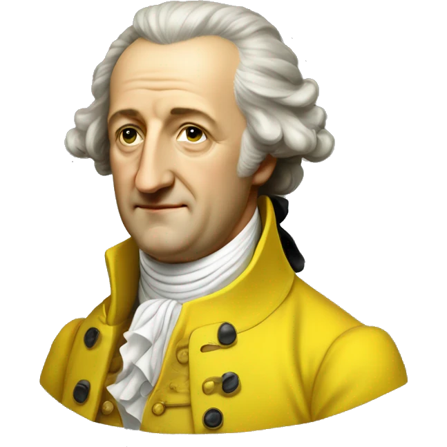 Johann Wolfgang von Goethe in yellow  emoji