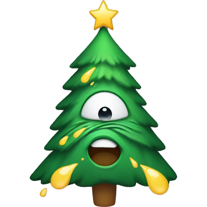 christmas tree crying  emoji