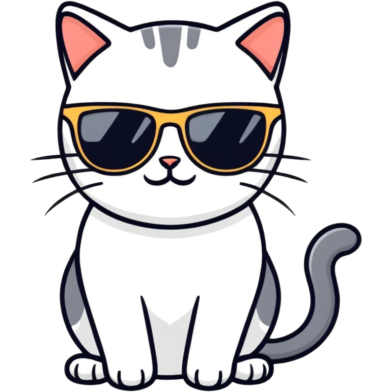 Cat with sunglasses emoji