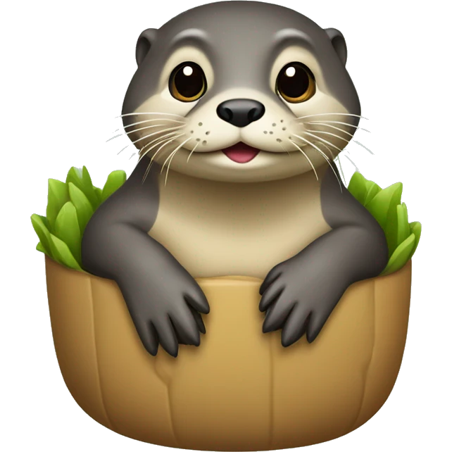 Loutre sur tortue emoji