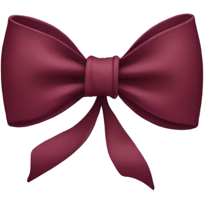 Burgundy bow emoji