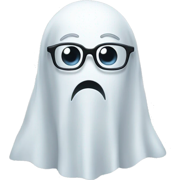 ghost with glasses emoji