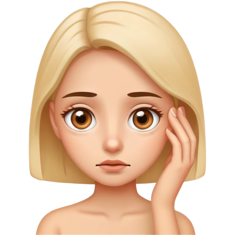 girl eye twitching emoji
