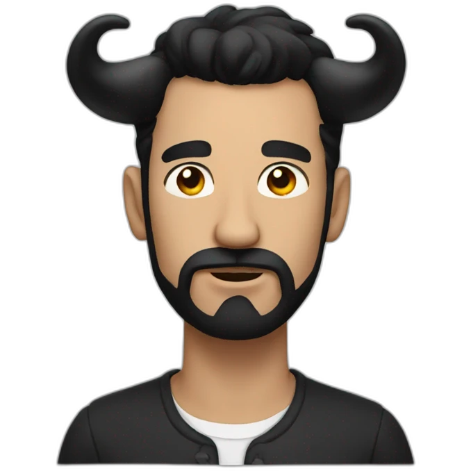 Man with Black hair and horns emoji