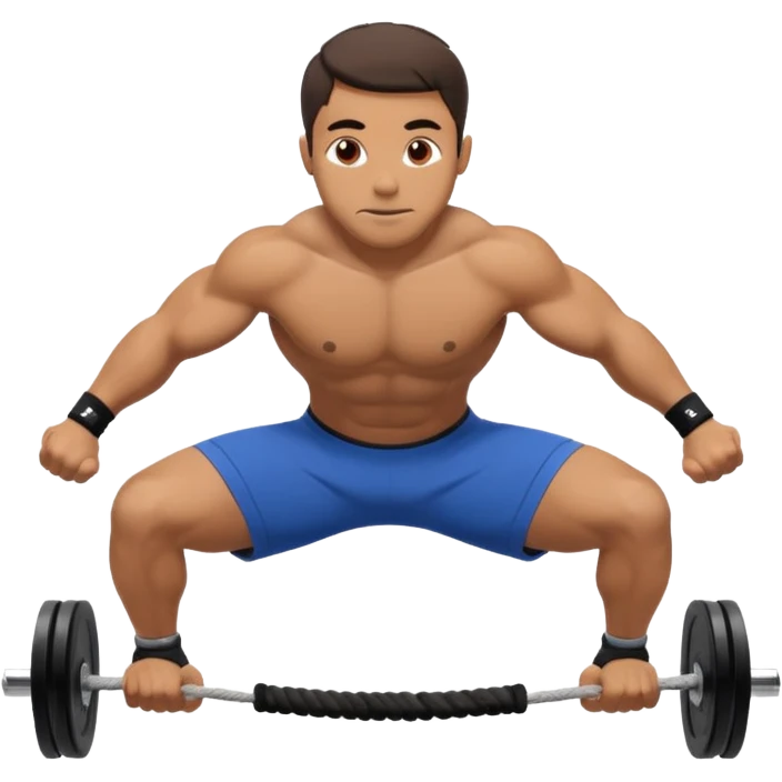 man doing Plank Waves in a crossfit training , with ropes emoji