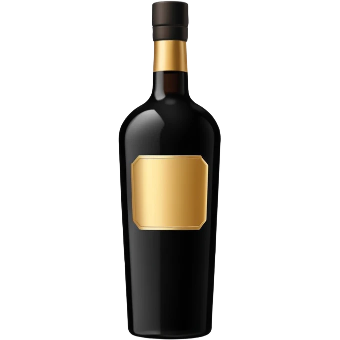 an elegant black alcohol bottle emoji