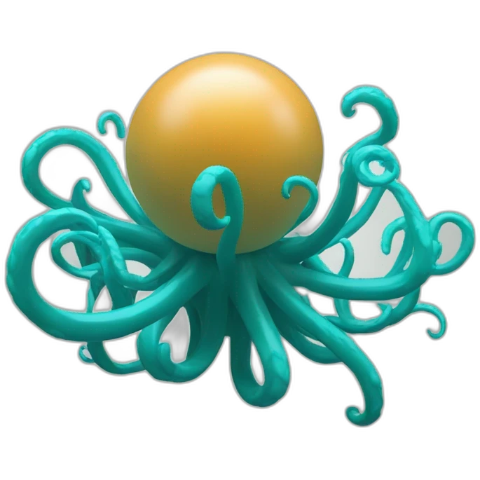 3d Ball Spinning with multiple tentacles emoji