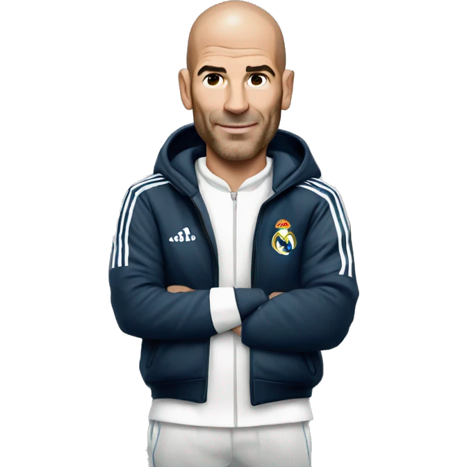 zidane in a real madrid jacket emoji