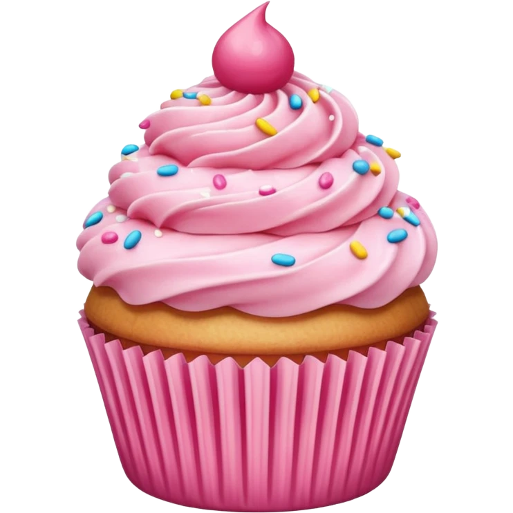Cupcake with pink icing emoji