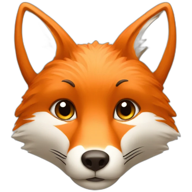 A head of fox with hearts around emoji