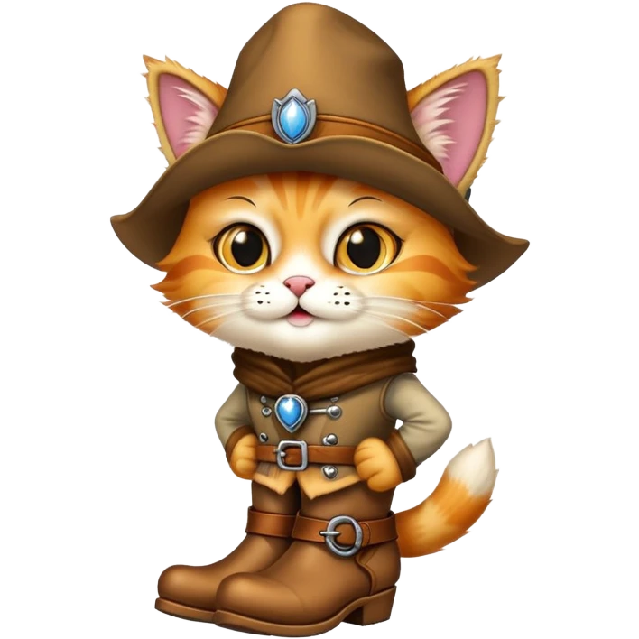 Puss in Boots with the words "come here" emoji
