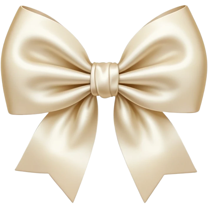 Milk-colored bow emoji
