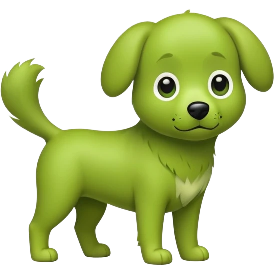 green dog emoji