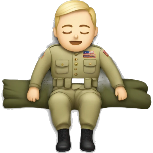 white military person sleeping emoji