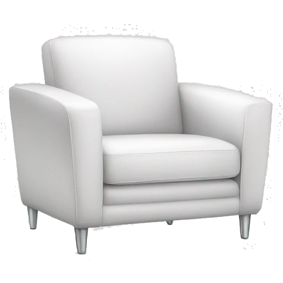 White comfort modern chair emoji