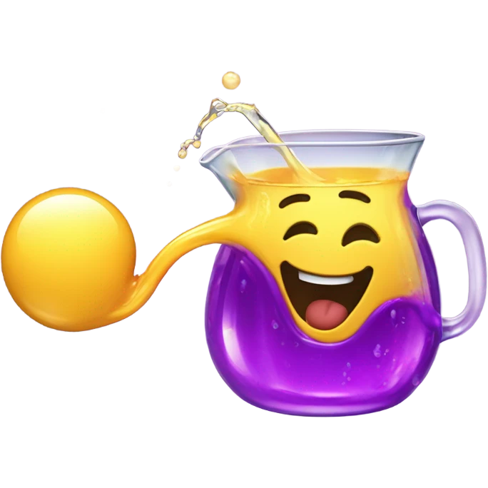 emoji pouring out purple liquid emoji