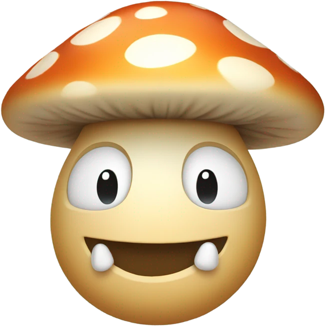 Mushroom smiley emoji