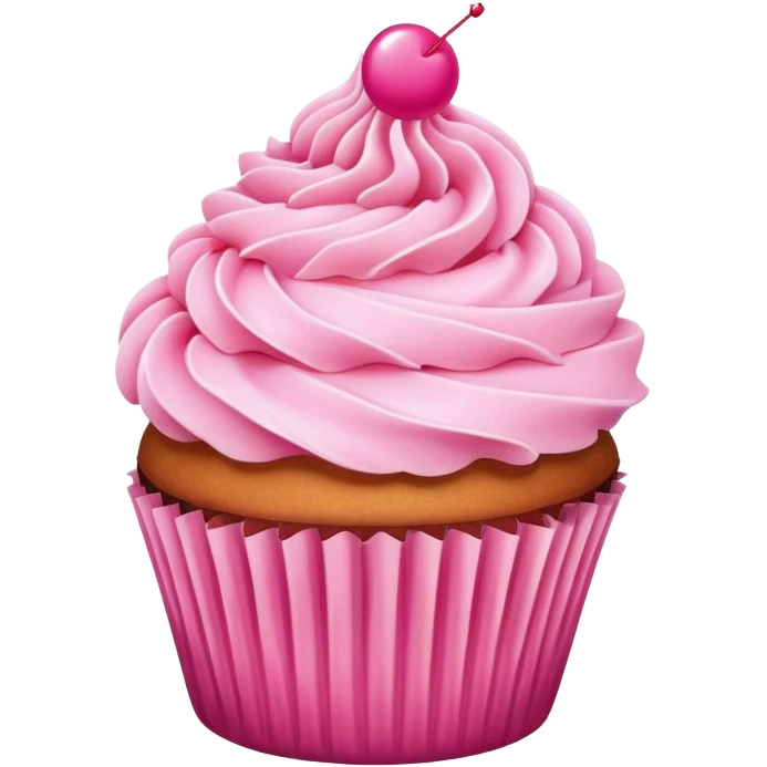 cupcake with pink icing emoji