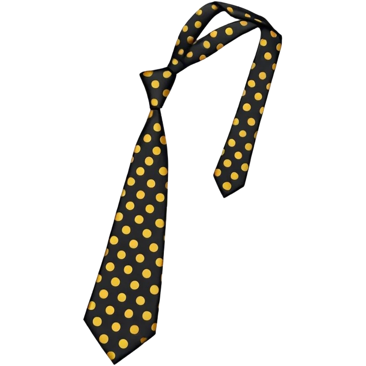 Black spotty tie emoji