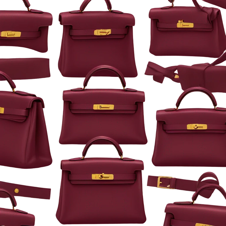 Burgundy hermes mini kelly purse emoji