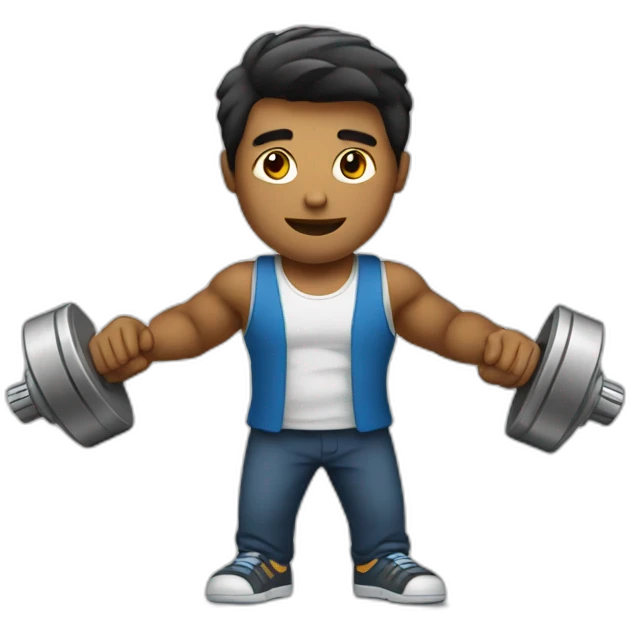 male with dumbels emoji