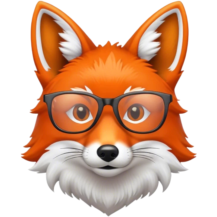 fox with glasses emoji