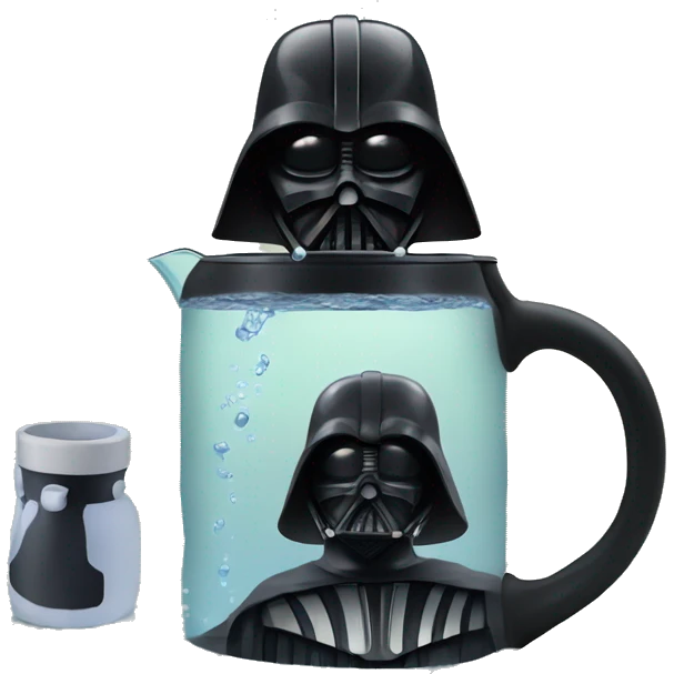 darth vader using a britta jug in the sea emoji