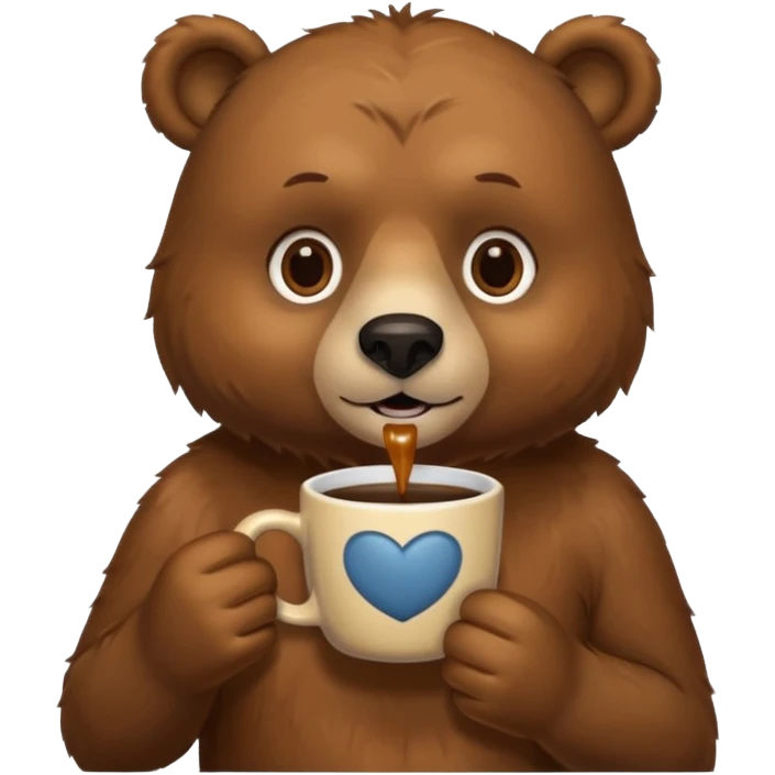 bear drinking coffee emoji