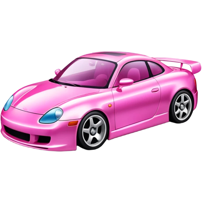 Pink lowered car emoji