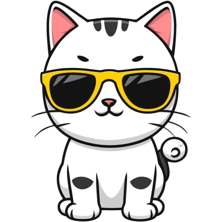 Cat with sunglasses emoji