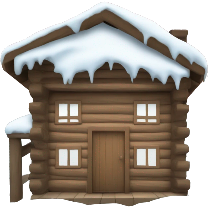 winter cabin emoji
