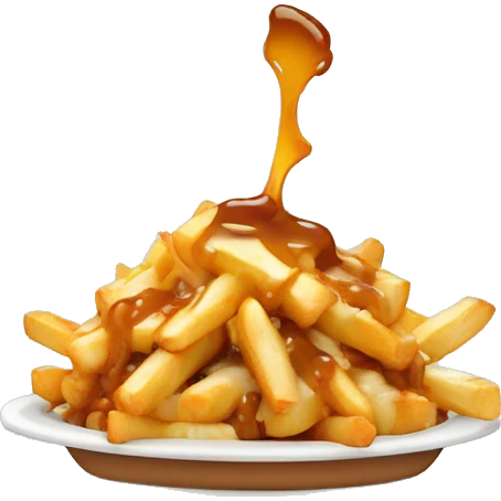 Poutine qui mange une poutine emoji