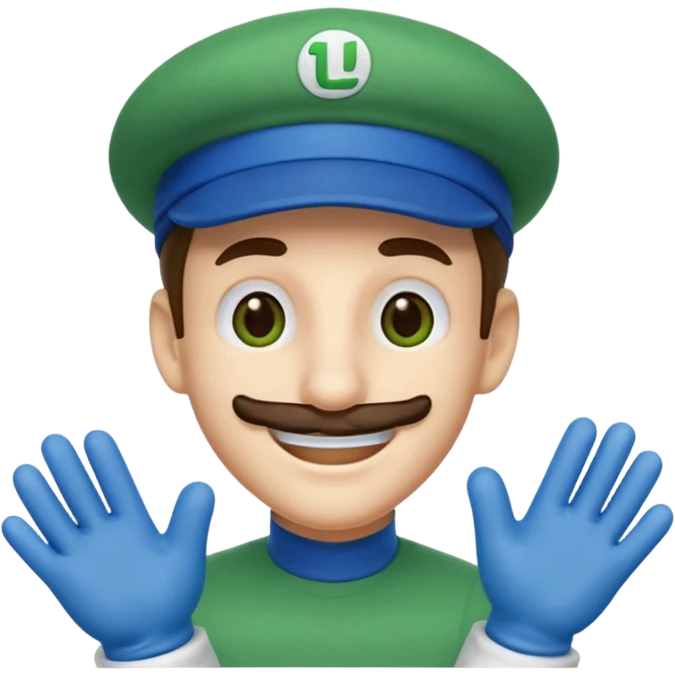 Luigi white gloves emoji