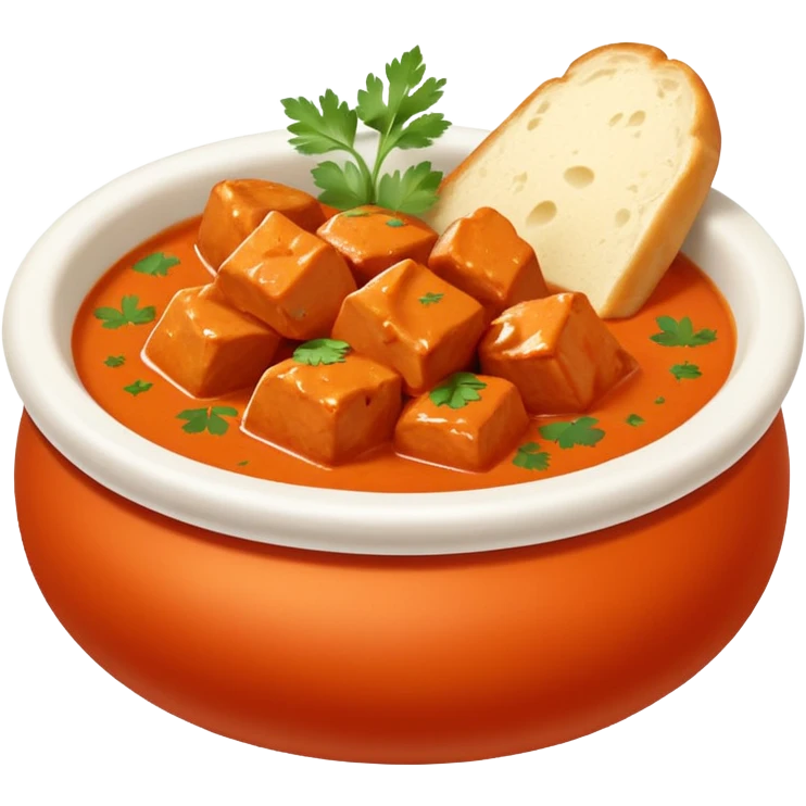 Yummy bowl of butter chicken emoji
