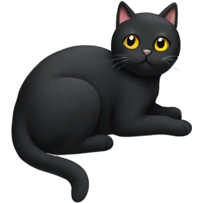 Black cat laying on radiator emoji
