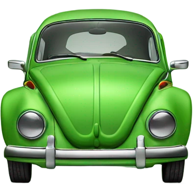 Vomit green Volkswagen beatle  emoji