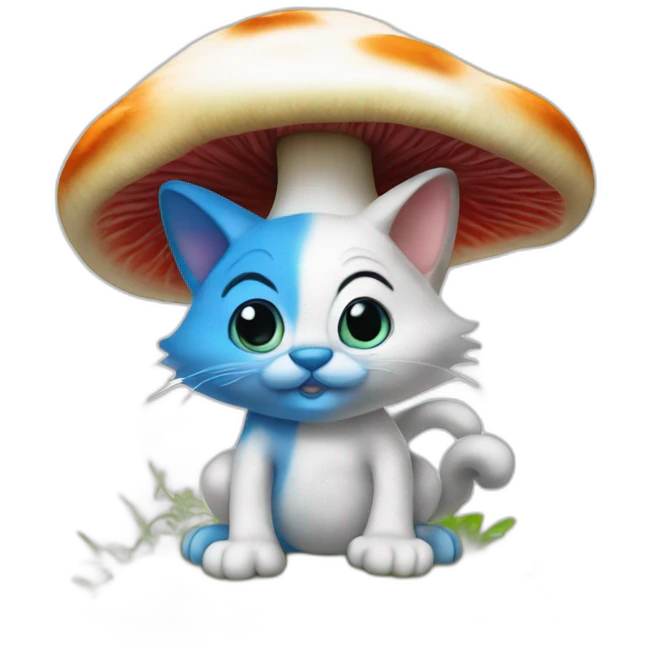 Smurfs cat mushrooms emoji