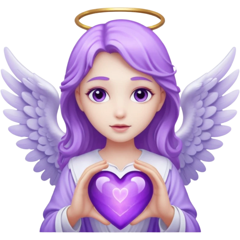 angel fantasy purple heart emoji