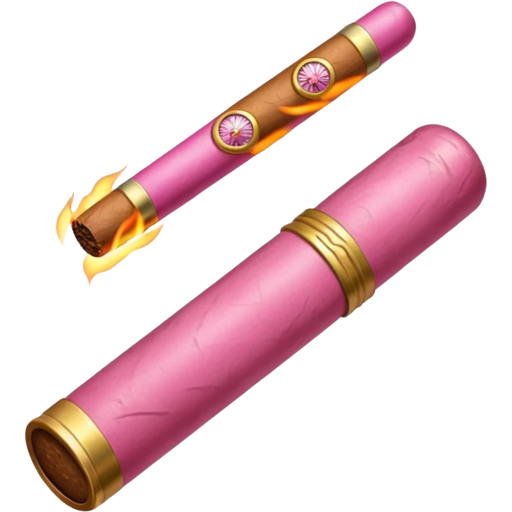 Pink cigar emoji
