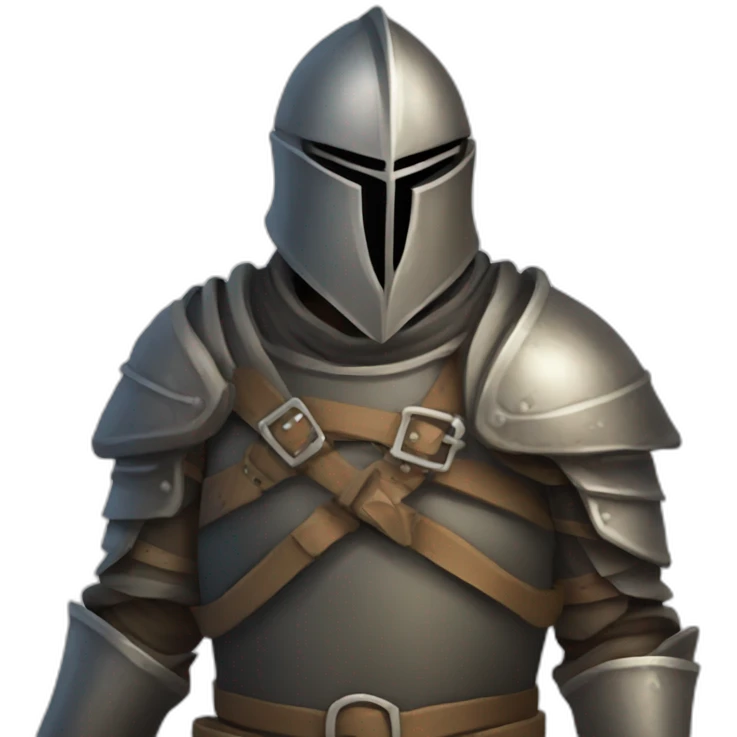 medieval Bounty Hunter, torso, looking away from camera emoji