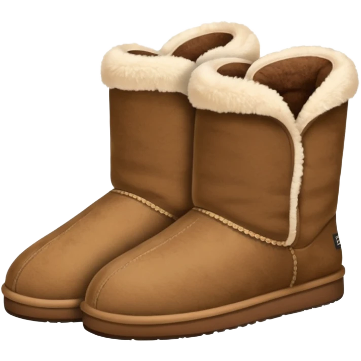 pair of comfy furry low slipper uggs emoji
