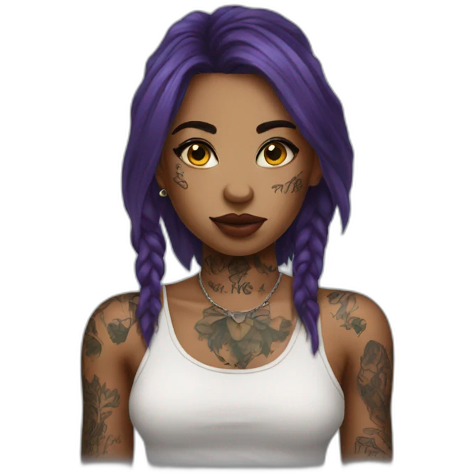 Gith girl with tattoos and piercings  emoji