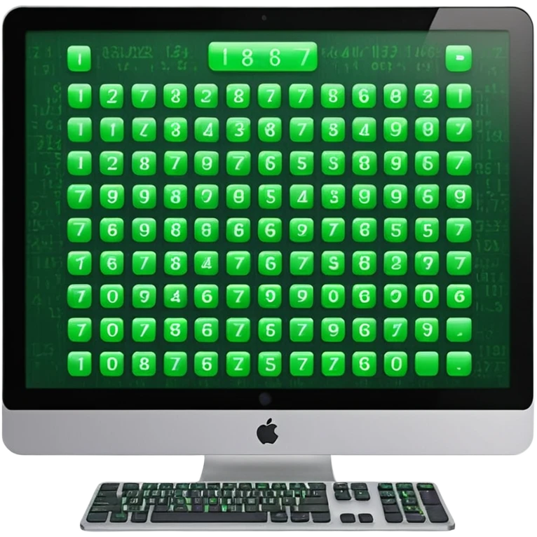 computer with  code emoji