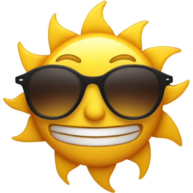 sun dog with glasses emoji