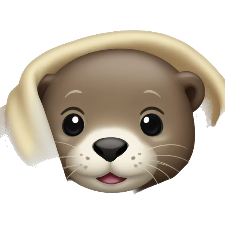 otter cozy in blanket emoji